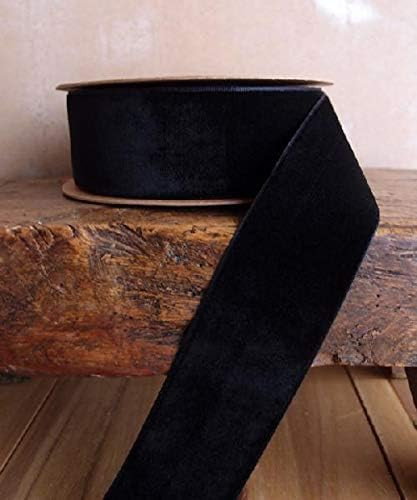 PoshNPretty 1.5" Luxurious Plush Velvet Ribbon Roll 10 Yards (Black) | Amazon (US)