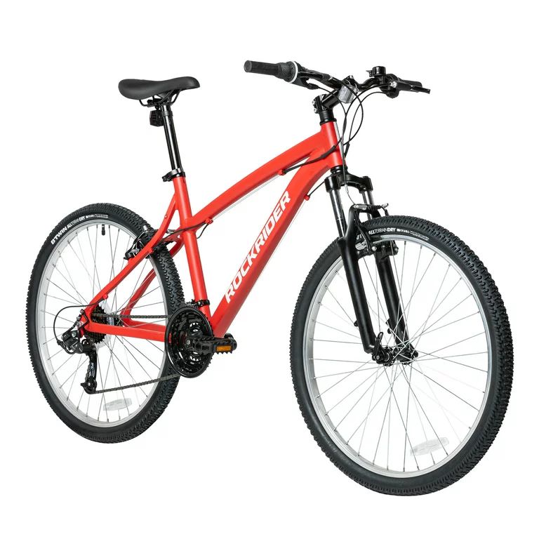Decathlon Rockrider ST50, 21 Speed Aluminum Mountain Bike, 26", Unisex, Red, Medium | Walmart (US)
