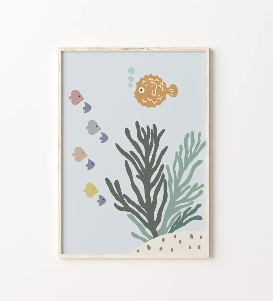 Under the Sea Nursery Print. Under the Sea Wall Art. Ocean Poster. Sea Life Nursery Decor. Pastel... | Etsy (US)