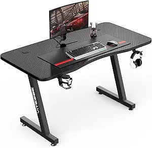 VITESSE Ergonomic Gaming Desk, Z Shaped Office PC Computer Desk with Full Desk Mouse Pad, Gamer T... | Amazon (US)