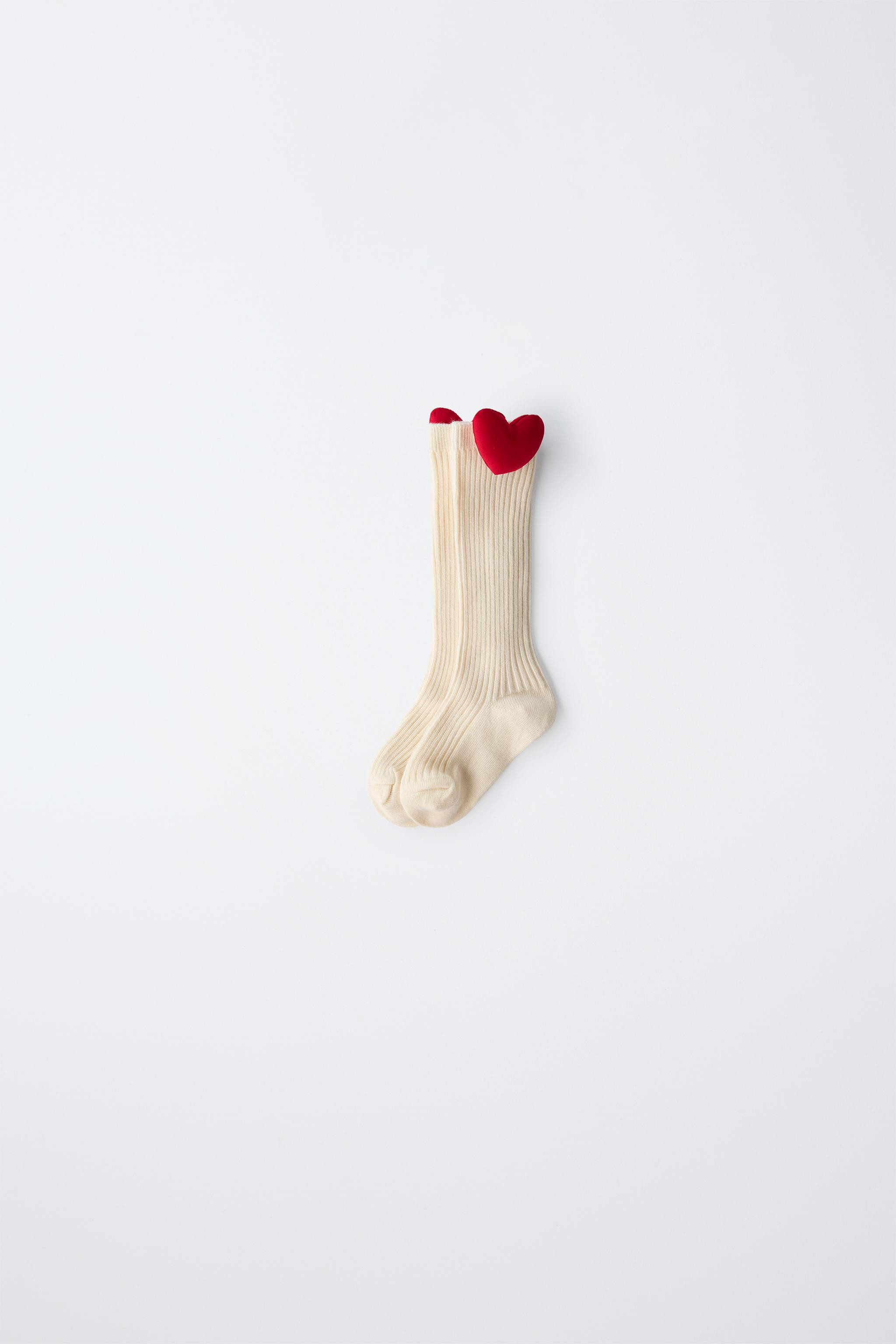 RIBBED HEART SOCKS | Zara US