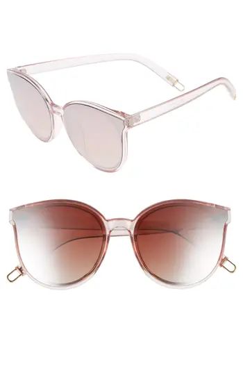 Women's Bp. 59Mm Metal Tip Round Sunglasses - Clear/ Pink | Nordstrom