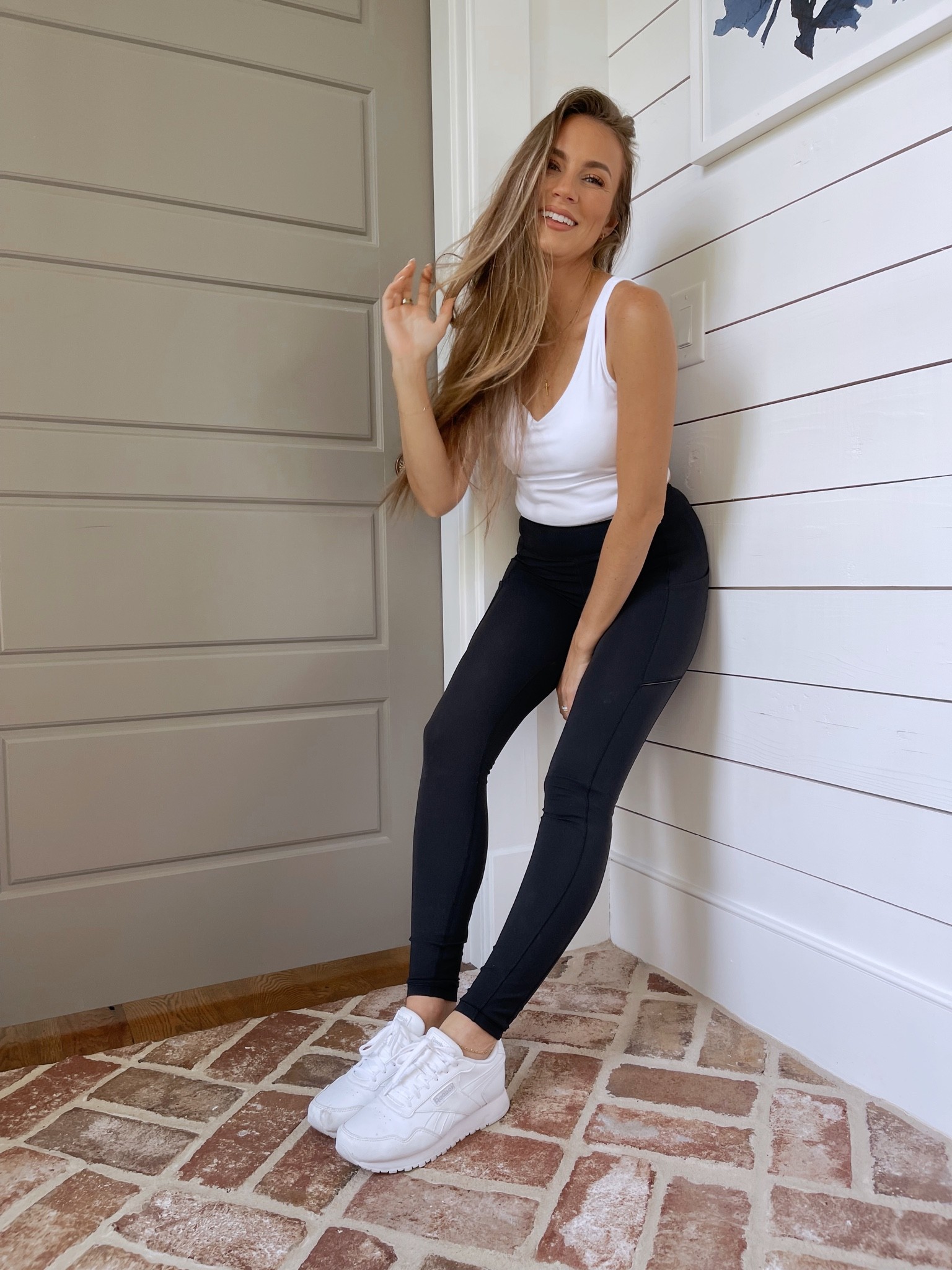 Hello Gorgeous 🥰 This Amazon $22 tank top sports bra is SO GOOD 🙌🏼 It’s long enough to meet your high waist leggings and short enough to not bunch up. Wearing size: Small. Paired with my Lululemon Align leggings and fave Reebok sneakers that are TTS and ON SALE!

#athleisure #amazonfinds #fitness #angelalanter

#LTKunder50 #LTKfit #LTKshoecrush