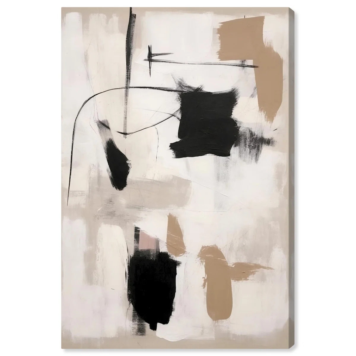 Strings in Abstraction Canvas Muted Abstract Wall Art by Art Remedy | Wayfair North America