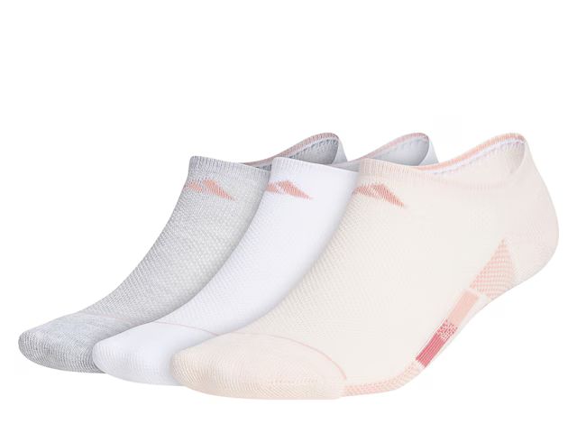 adidas Superlite Stripe 3 Women's No Show Socks - 3 Pack | DSW