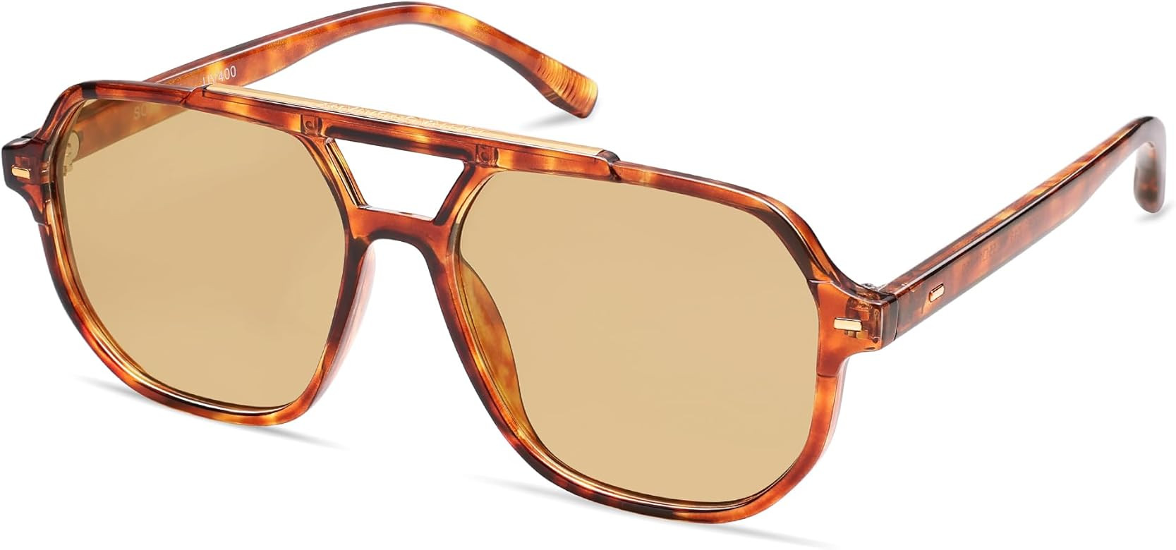 SOJOS Retro Trendy Aviator Polarized Sunglasses Men Women Vintage 70s Square Stylish Frame Sun Gl... | Amazon (US)