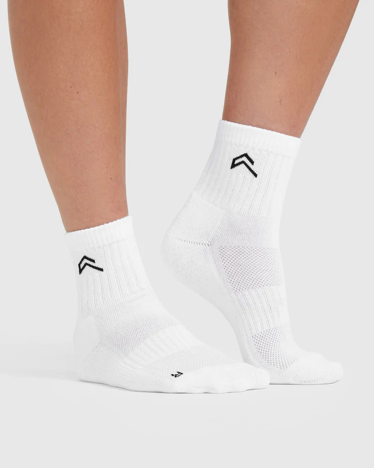 Mid Crew Socks 3 Pack 
 White | Oner Active (UK / US)