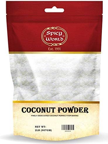 Spicy World Desiccated Coconut 2 Pound - Unsweetened & Finely Shredded | Amazon (US)