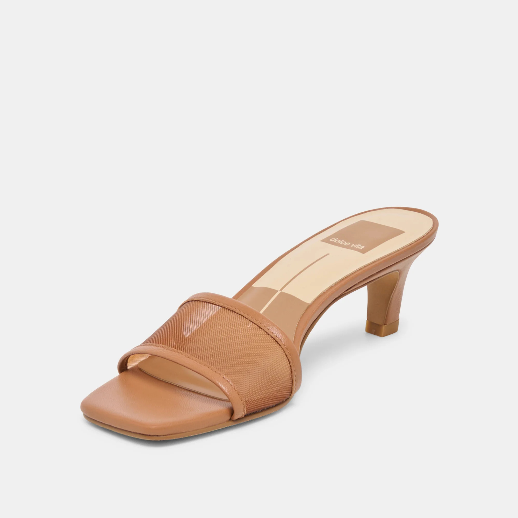 Rexa Mesh Heels Caramel Mesh | DolceVita.com