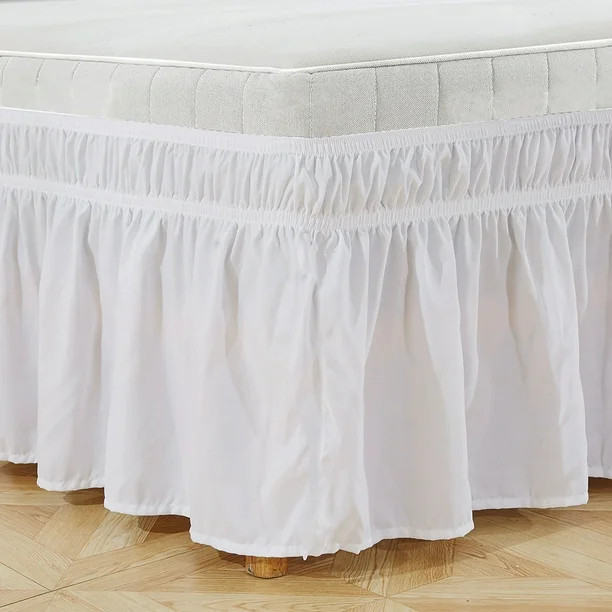 Herwey Elastic Bed Skirt, Elastic Bed Ruffle,Elastic Polyester Bed Skirt Ruffle Easy Fit Spread C... | Walmart (CA)