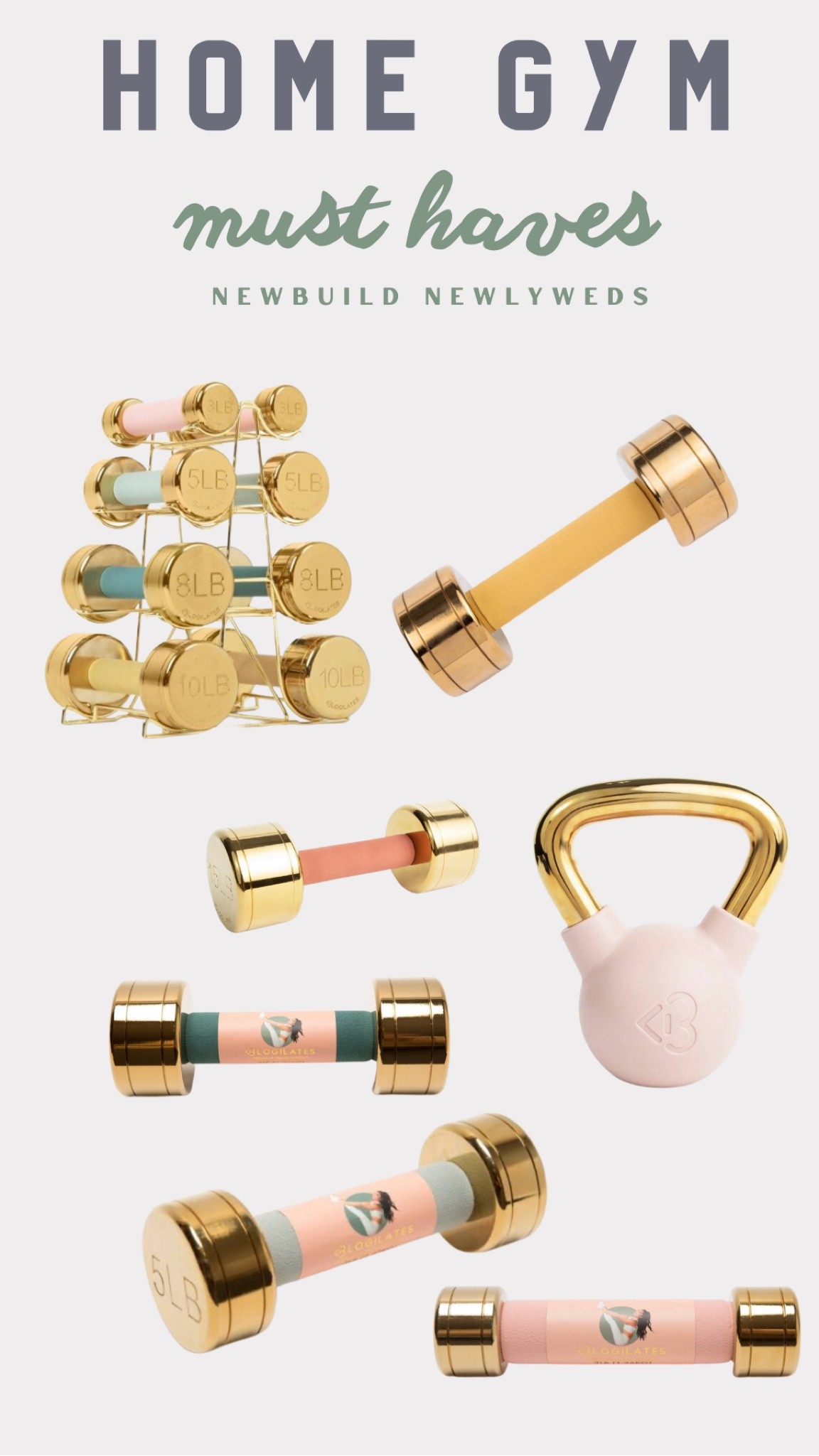 Rose best sale gold dumbbells