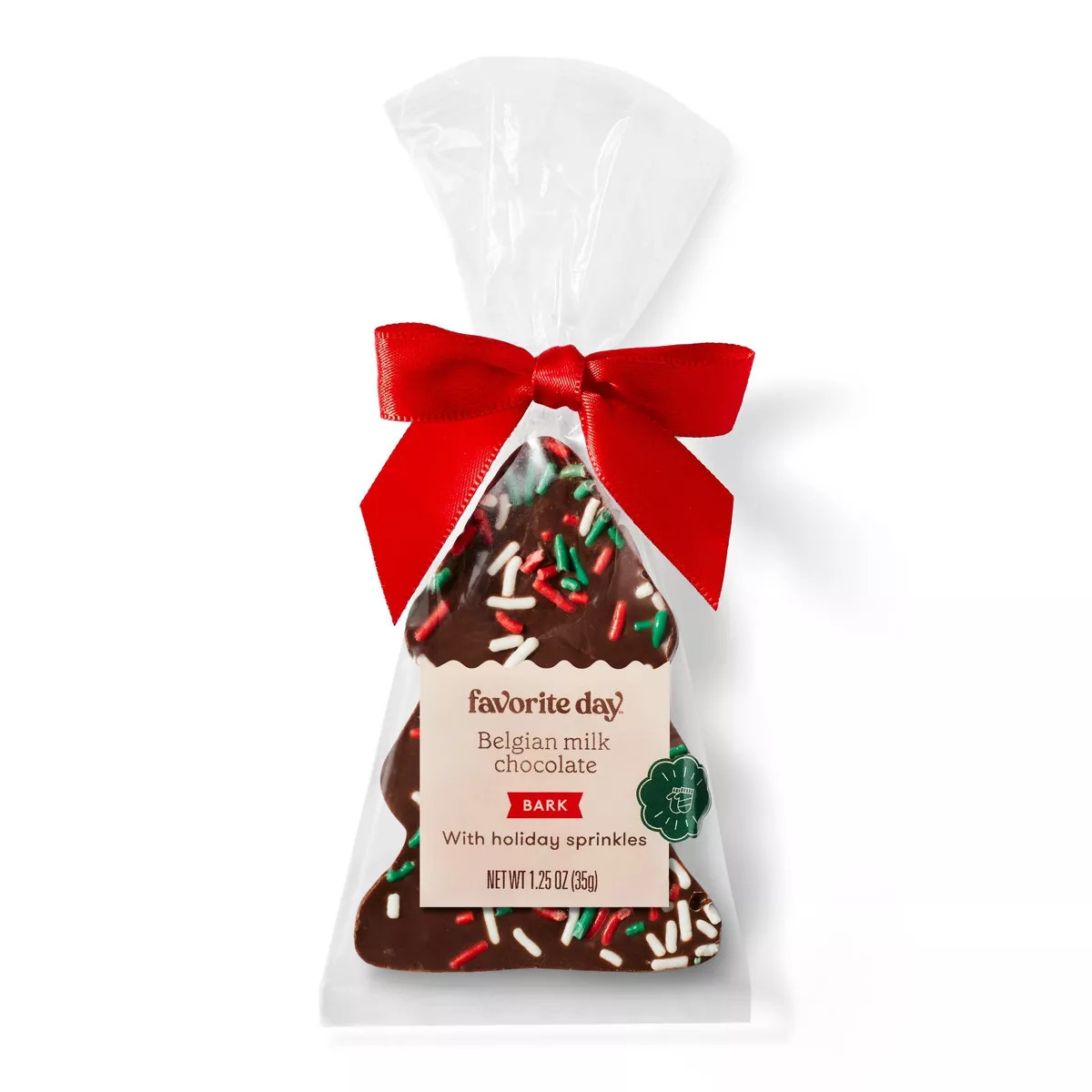 Christmas Belgian Milk Chocolate Bark with Christmas Sprinkles - 1.25oz - Favorite Day™ | Target