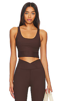 YEAR OF OURS Ribbed Gym Bra in Dark Oak from Revolve.com | Revolve Clothing (Global)