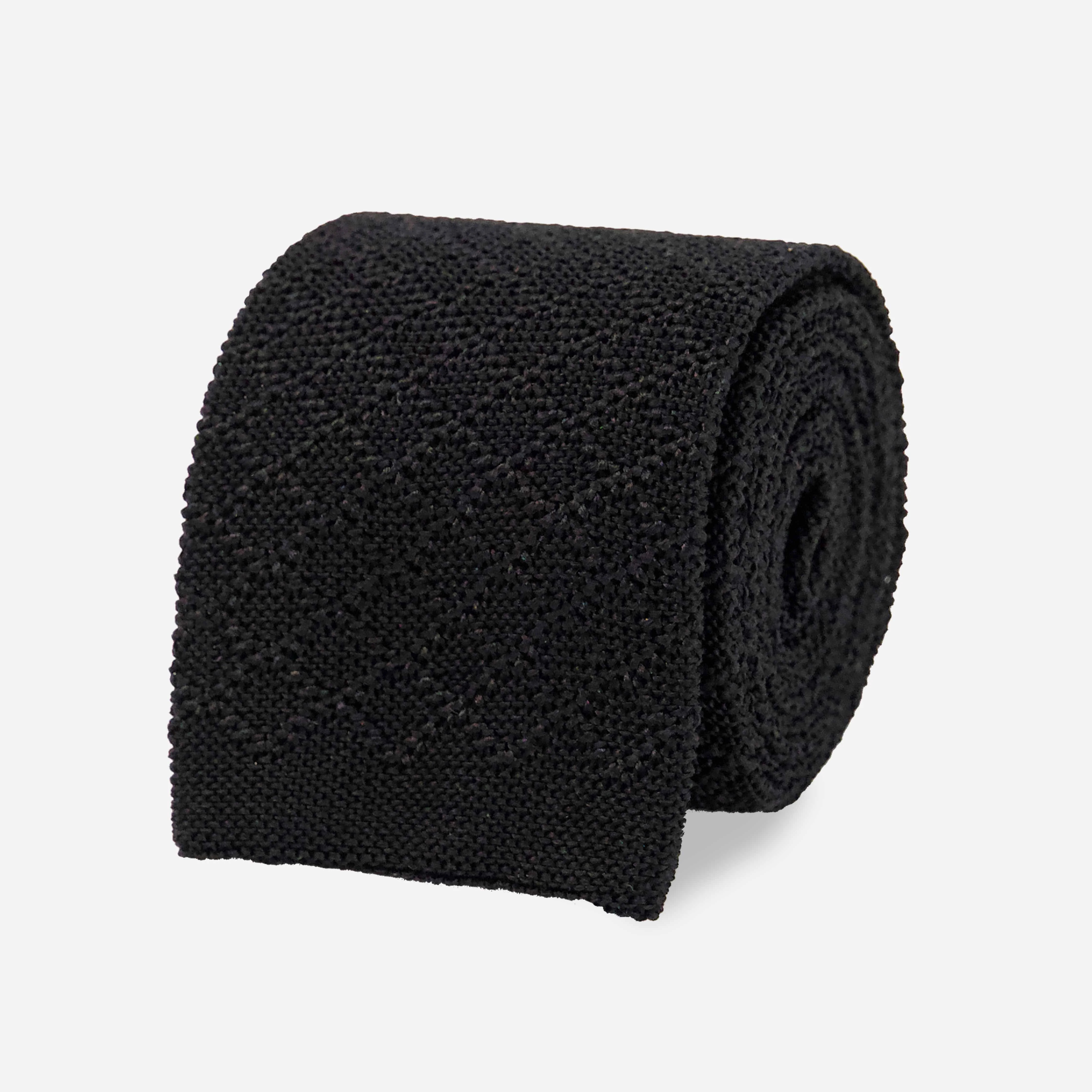 Diamond Knit Black Tie | Silk Knit Ties | Tie Bar | The Tie Bar