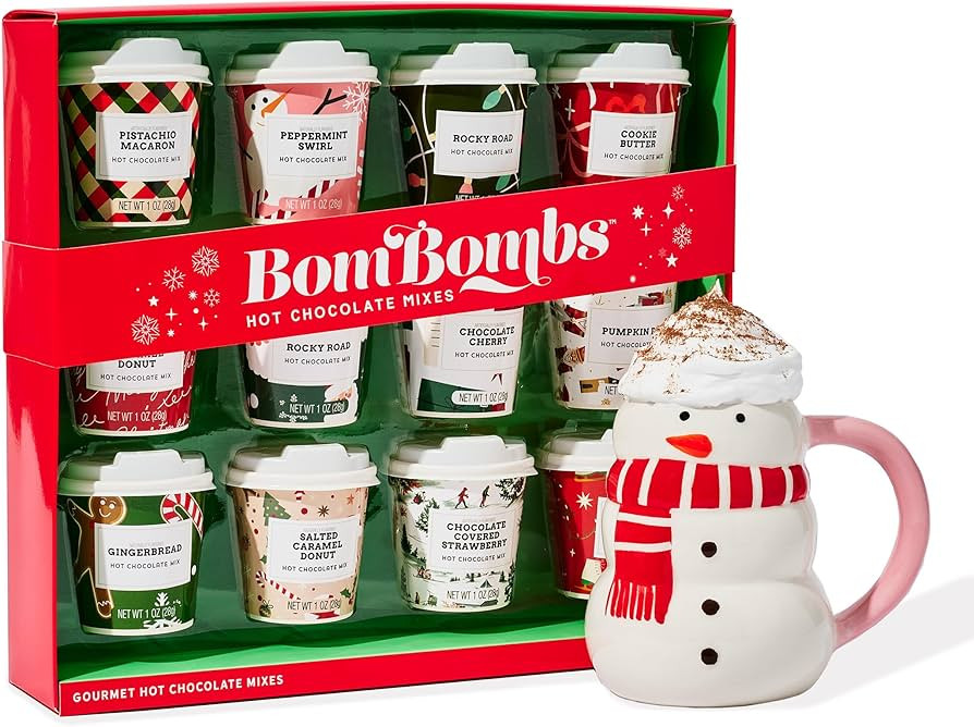 BomBombs Mini Hot Chocolate Gift Set with Holiday Packaging, Dessert Flavors Include Rocky Road, ... | Amazon (US)