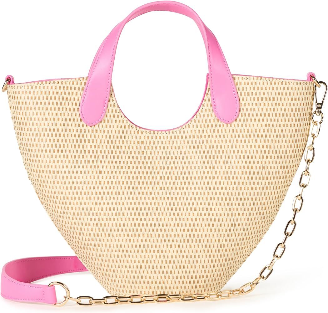 The Drop Women's Jade Straw Tote with Chain Strap | Amazon (US)