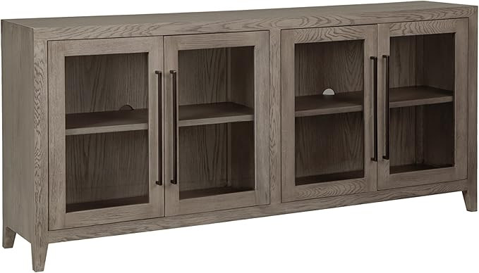 Signature Design by Ashley Dalenville Modern Accent Cabinet or TV Stand, Gray | Amazon (US)