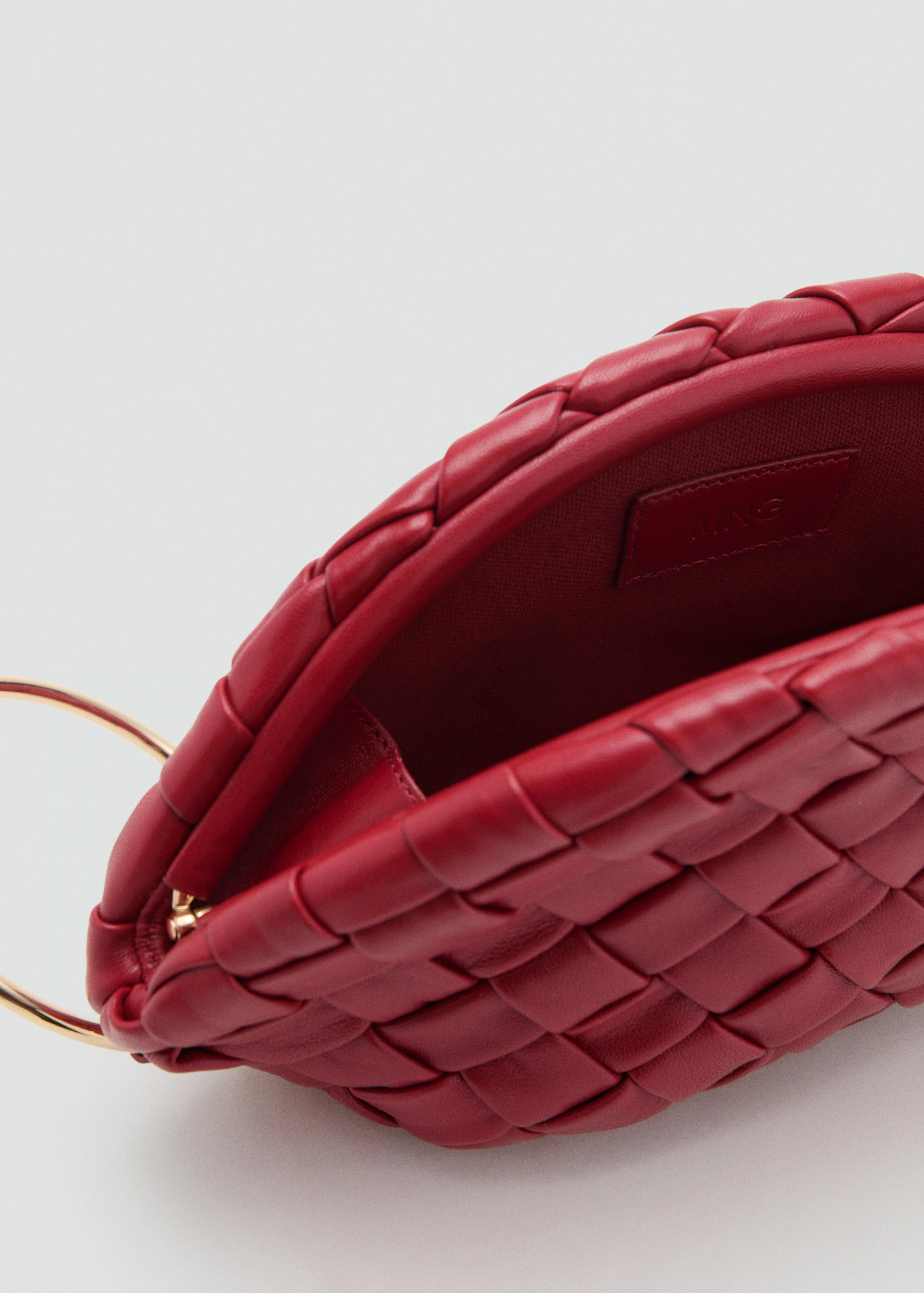 Braided leather clutch bag - Women | MANGO USA | Mango (US/MX/AU)