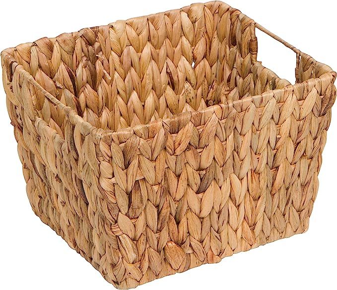 11.5" Hyacinth Storage Basket with Handles, Rectangular, by Trademark Innovations | Amazon (US)