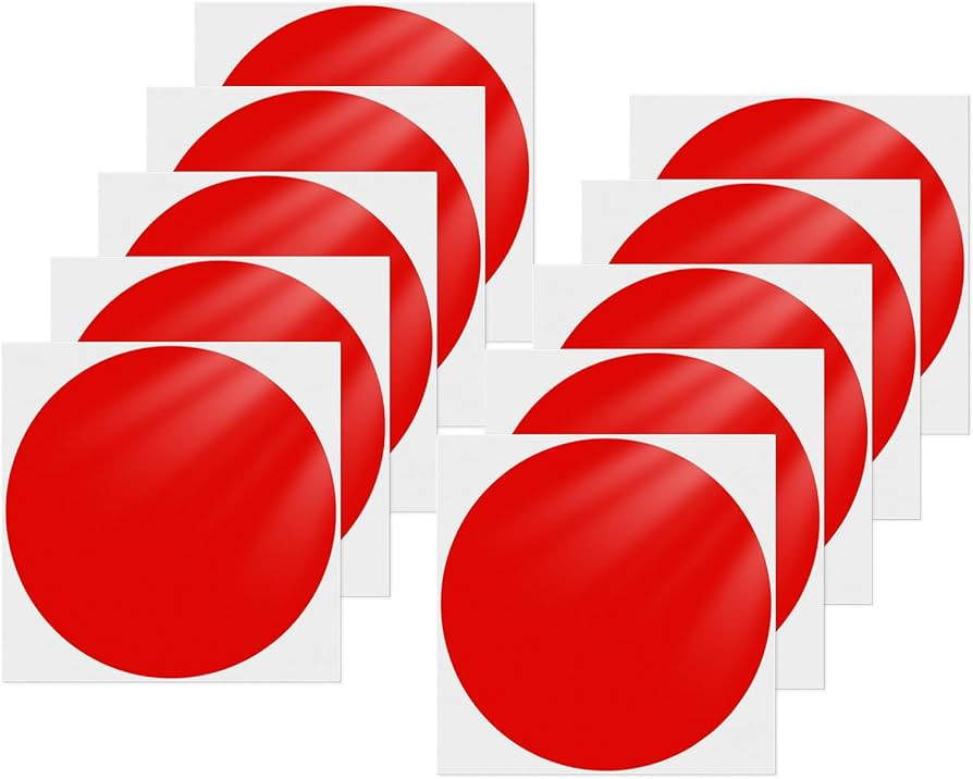 Red Dot Stickers 6 Inches Vinyl Self-Adhesive Waterproof Colored Circle Labels Kid Floor Decals R... | Amazon (US)