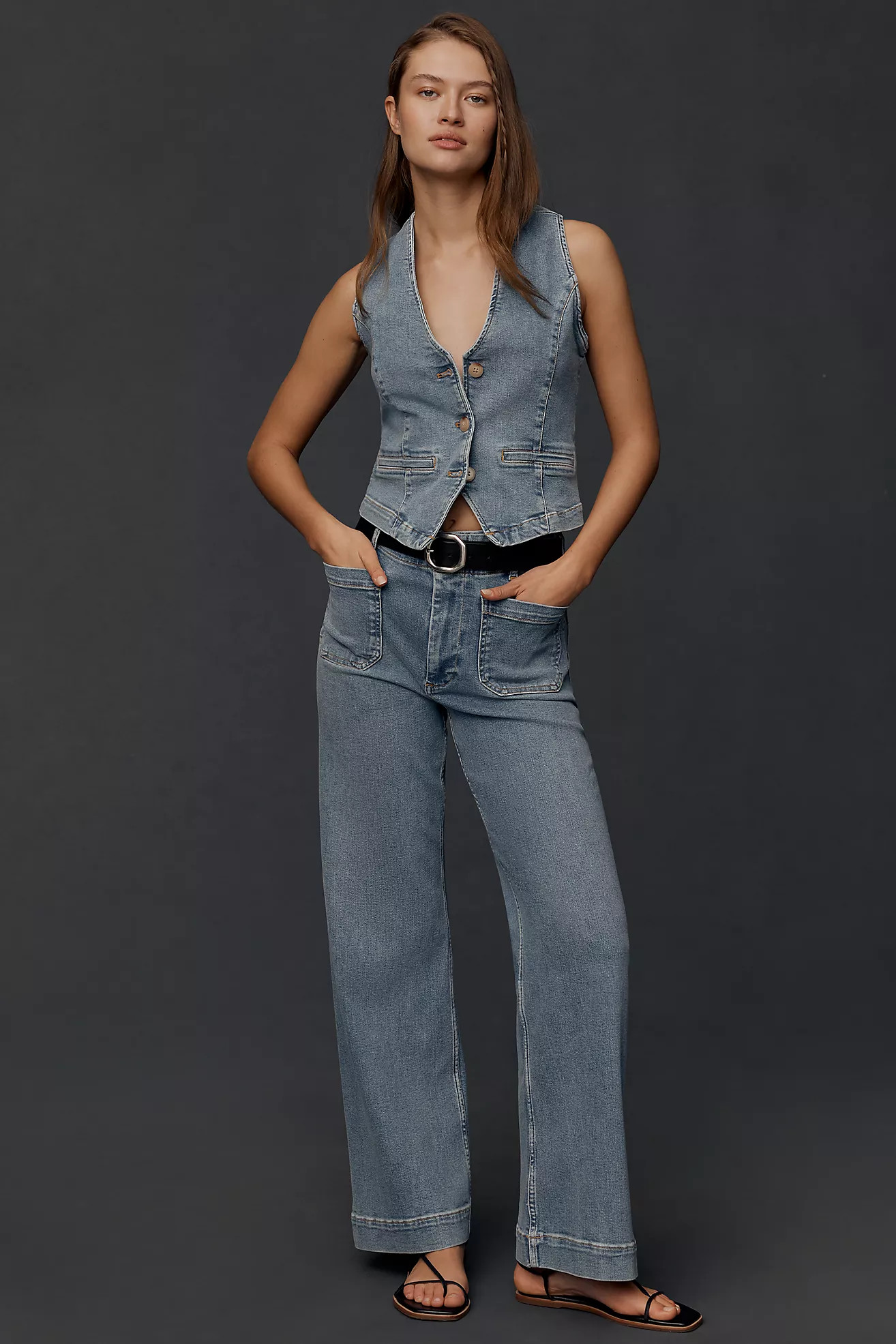 The Colette Full-Length Wide-Leg Jeans by Maeve: Regenerative Cotton Edition | Anthropologie (US)