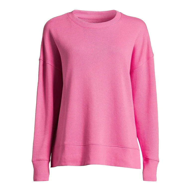 Time and Tru Women's High Low Pullover Sweatshirt, Sizes S-3XL - Walmart.com | Walmart (US)