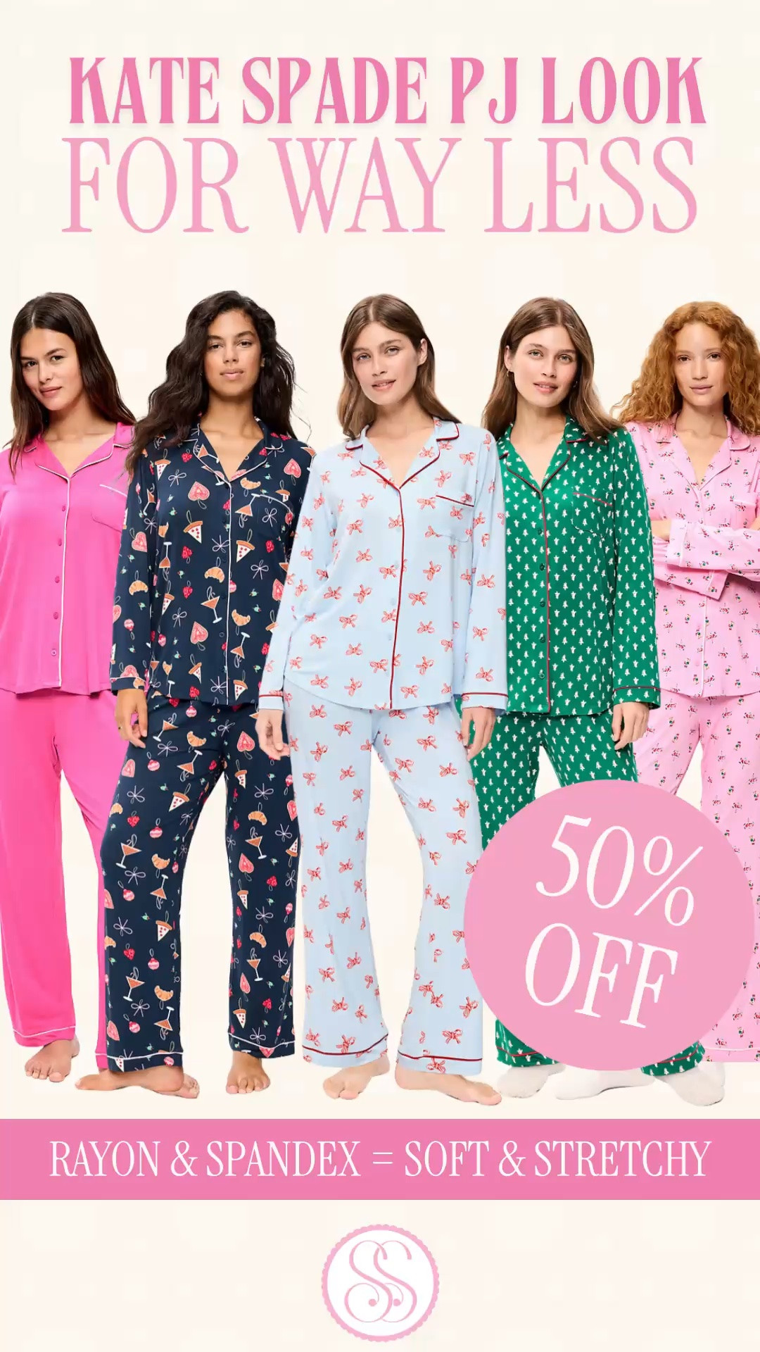 KATE SPADE PAJAMA LOOK, OLD NAVY PRICE TAG 🎀

The Old Navy Sunday Sleep pajamas that always remind me of Kate Spade just added holiday prints, and they’re already 50% off. All Sunday Sleep prints are included for two days only, September 28–29.

The bows, playful prints and contrast piping have that feminine, whimsical look I love in a matching pajama set. There are Christmas pajamas for the holiday-ready girls and pretty everyday options if you’re still firmly in September.

These are SO soft and stretchy. The knit jersey is 95% rayon and 5% spandex, with no polyester. You get a long-sleeve button-front pajama shirt with a chest pocket and matching straight-leg pants with an elastic waist. A relaxed fit for sleeping, lounging and keeping your pajamas on a little longer.

They also come in regular, petite and tall lengths. Such a good find for a gift or your own pajama drawer, especially at half off.

Shop your print below while the 50% off offer is running through September 29.

Old Navy pajamas, Sunday Sleep pajamas, women’s pajama sets, matching pajamas women, cute pajamas, aesthetic pajamas, Kate Spade look for less, feminine sleepwear, soft stretchy pajamas, rayon pajamas, breathable pajamas, button front pajamas, long sleeve pajama set, bow print pajamas, pink pajamas, Christmas pajamas women, holiday pajama sets, petite pajamas, tall pajamas, affordable sleepwear, pajama sale, Old Navy finds, Old Navy style

#LTKHoliday #LTKGiftGuide #OldNavy #OldNavyFinds #MatchingPajamas #LookForLess #ChristmasPajamas #HolidayPajamas #KateSpade

#LTKSeasonal #LTKSaleAlert #LTKHome