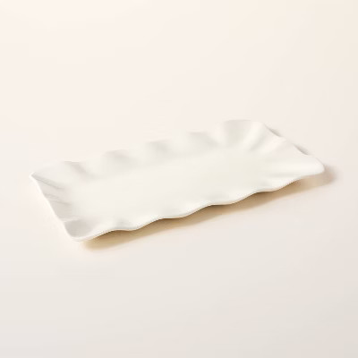 Ruffled Ceramic Serving Platter Cream - kate spade new york x Target | Target