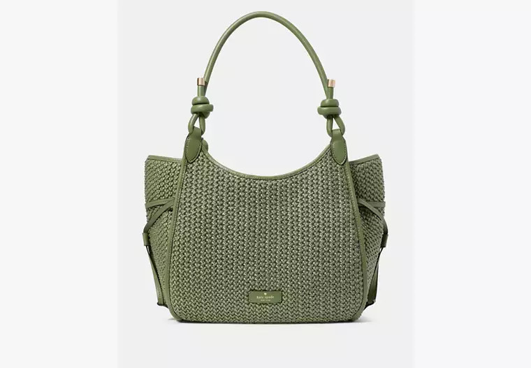 Kate Spade Stash Straw Carryall Bag, green | Kate Spade Outlet