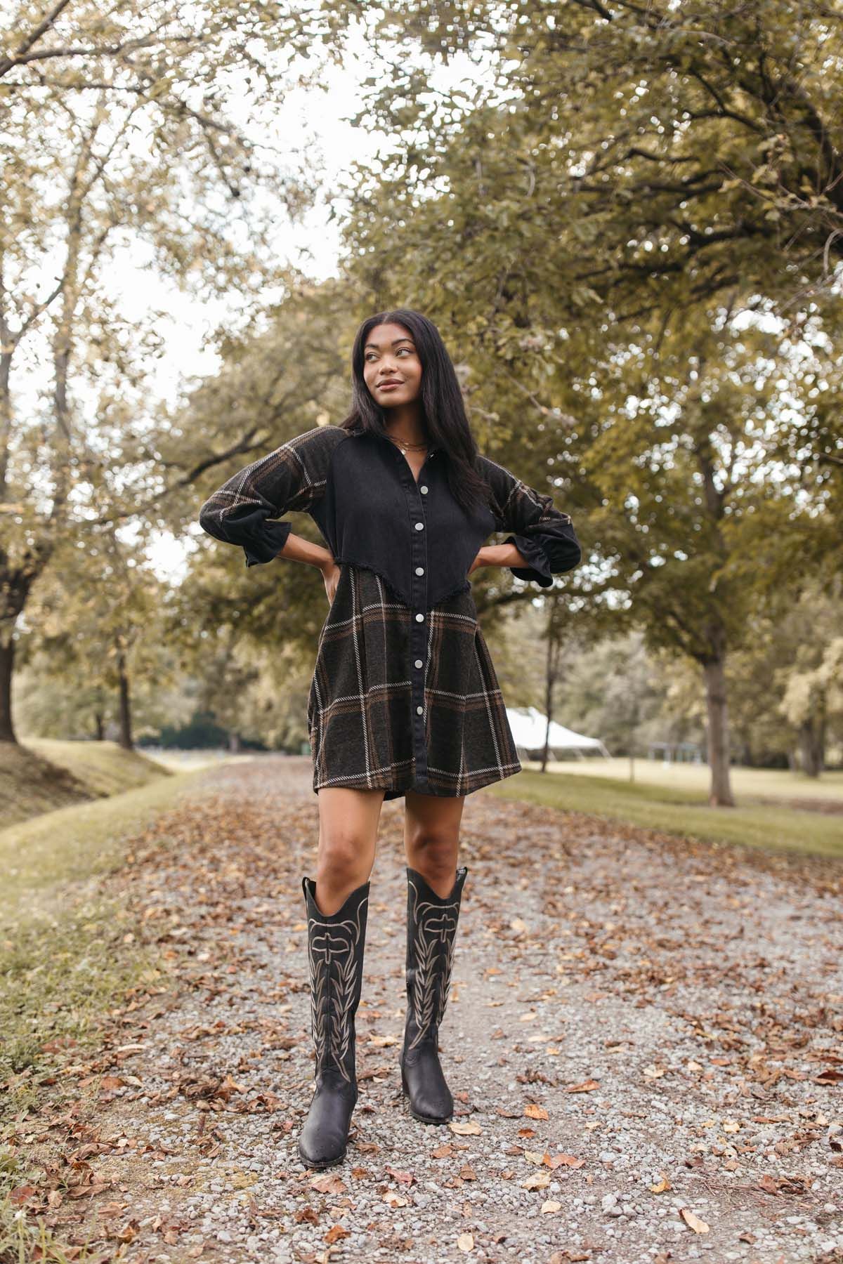 Presley Plaid Button Down Dress | The Post