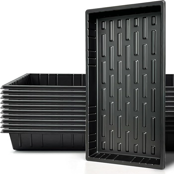 Growing Trays, 1020 Plant Nursery Trays Heavy Duty Seed Starter Flat Seedling Tray for 72/128 Cel... | Amazon (US)