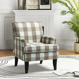 Upholstery Armchair Accent Chair Sofa Couch Wood Legs Nailhead Trim Home Living Room Bedroom Plai... | Walmart (US)