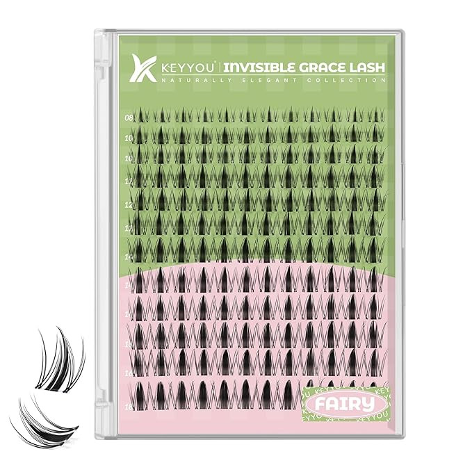 KEYYOU Fairy Lash Clusters 144Pcs D Curl Manga Lash Extension Eyelash Extension Wispy Natural Inv... | Amazon (US)