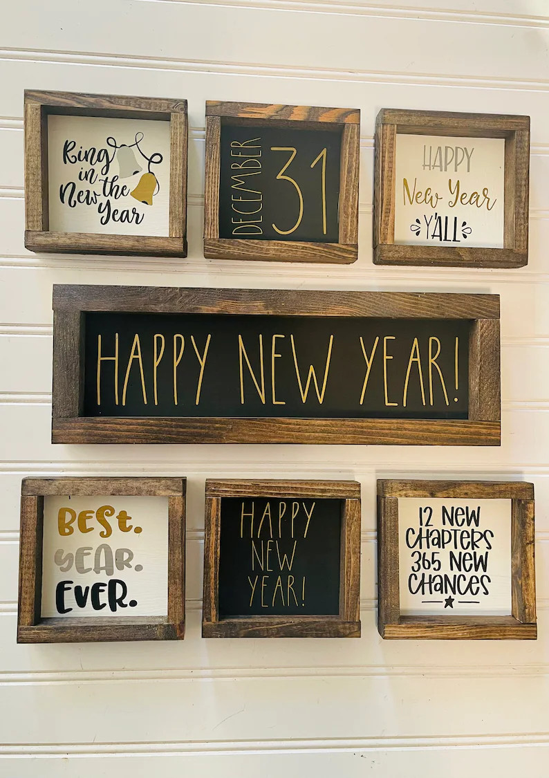 New Years Farmhouse Decor New Years Eve Party Decoration Signs | Etsy (US)