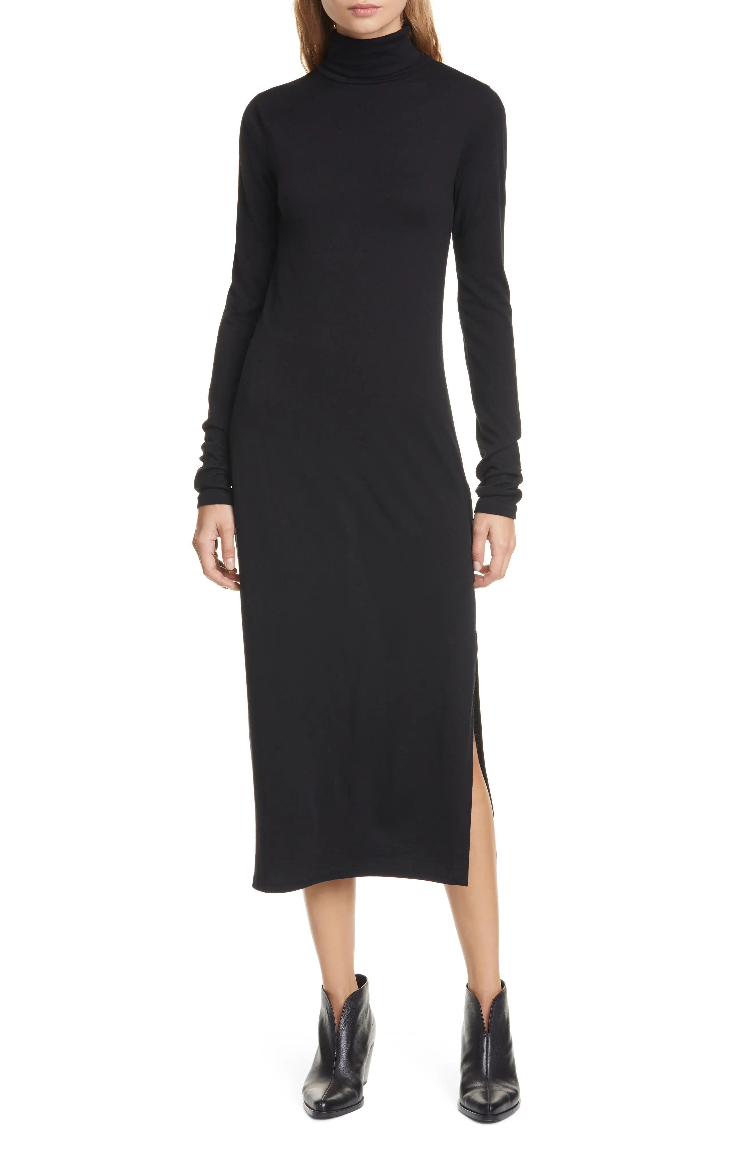 Polo Ralph Lauren Long Sleeve Turtleneck Sweater Dress, Size Medium in Polo Black at Nordstrom | Nordstrom