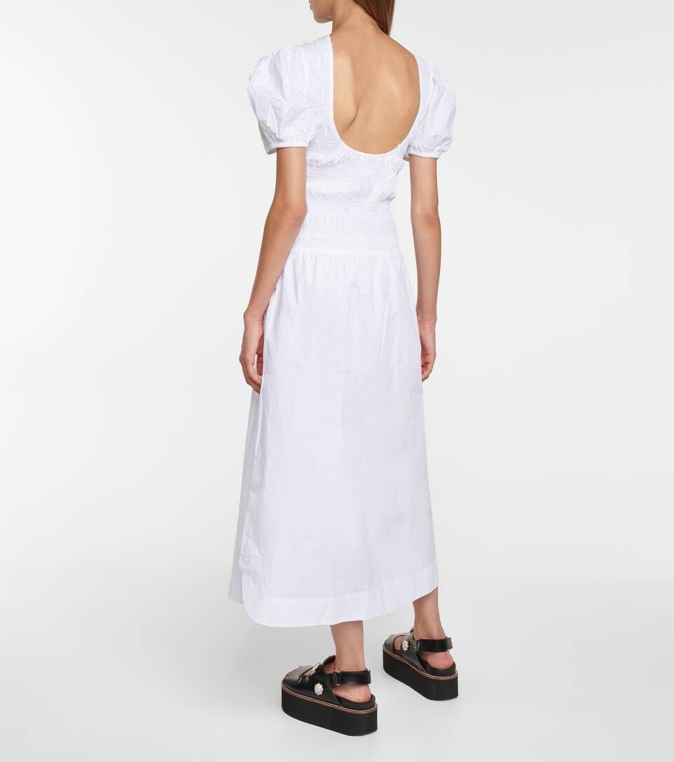 Shirred cotton poplin midi dress | Mytheresa (US/CA)