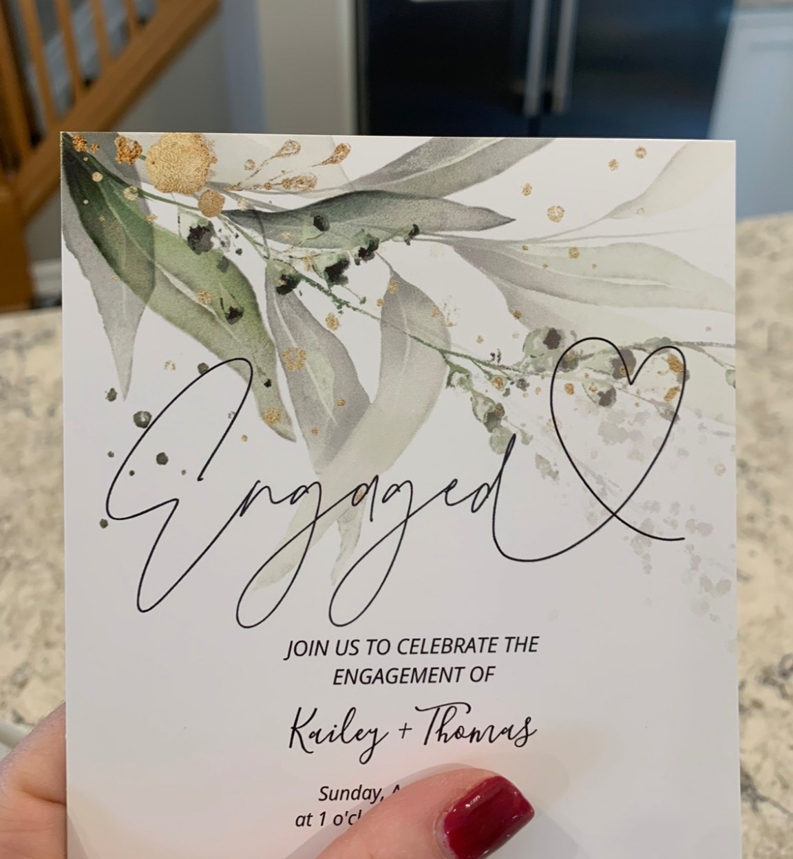 Our engagement party invites 🌿
Very simple and elegant theme. Eucalyptus and gold accents

#LTKParties #LTKWedding