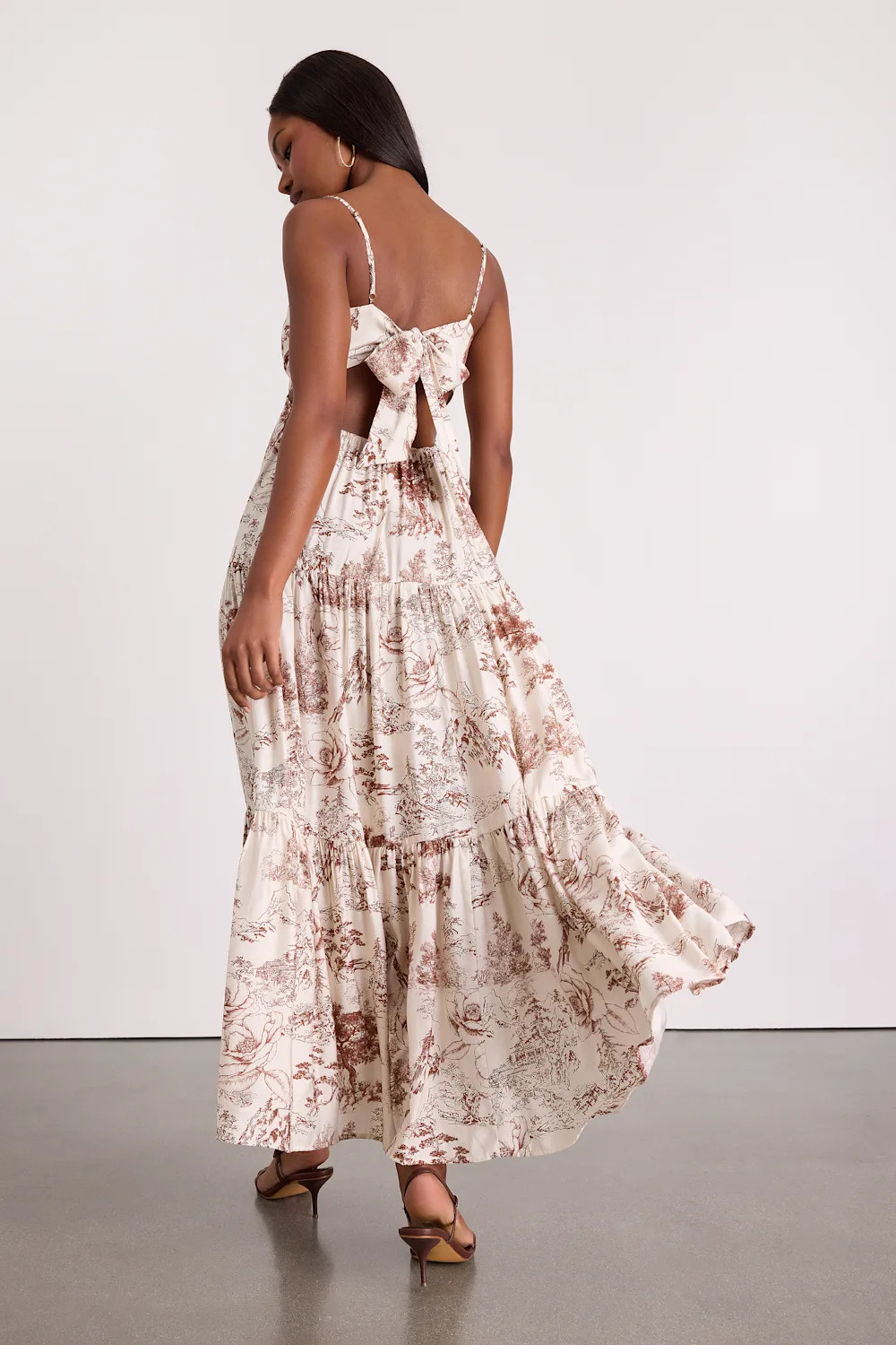 Molana Cream Botanical Print Tiered Maxi Dress | Lulus