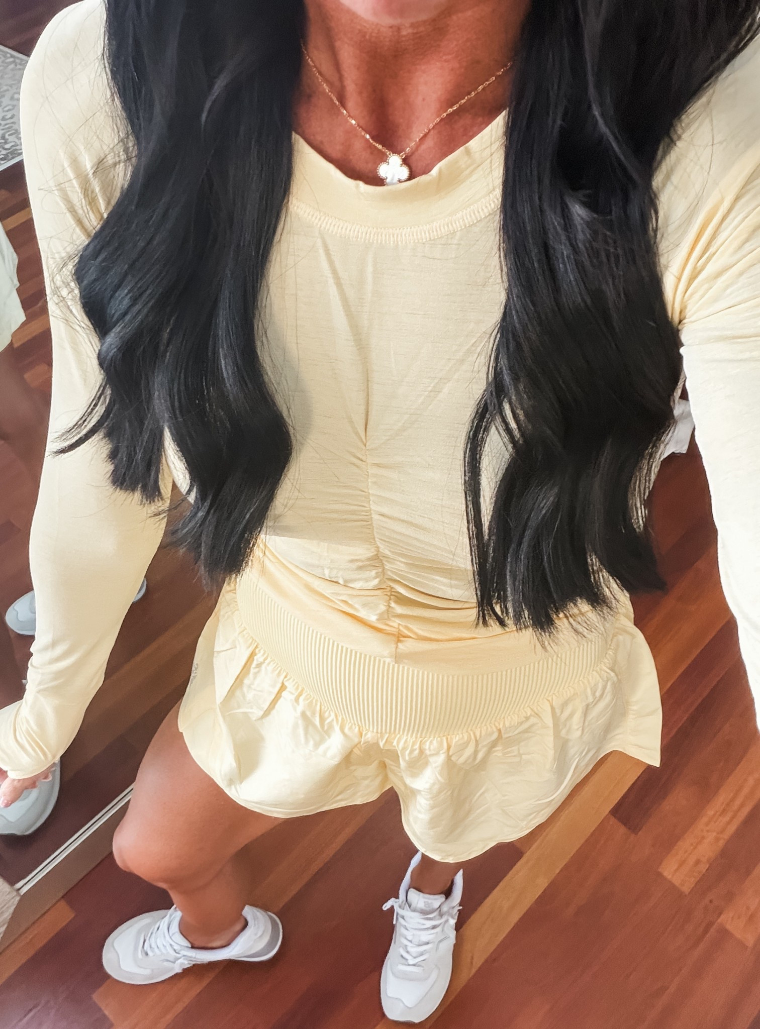 Love this color! Wearing a medium top and small shorts 

#LTKfitnessgoals #LTKActive #LTKFindsUnder50