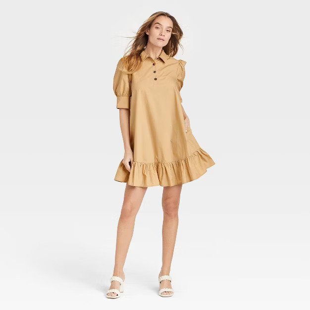 Women's Puff Elbow Sleeve Dress - Who What Wear™ | Target