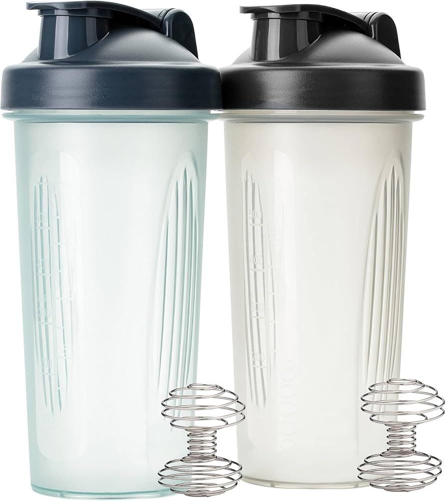 Mr. Pen- Shaker Bottles for Protein Mixes, 28 oz, 2 Pack, 2 Colors, Protein Shaker Bottle with Wi... | Amazon (US)