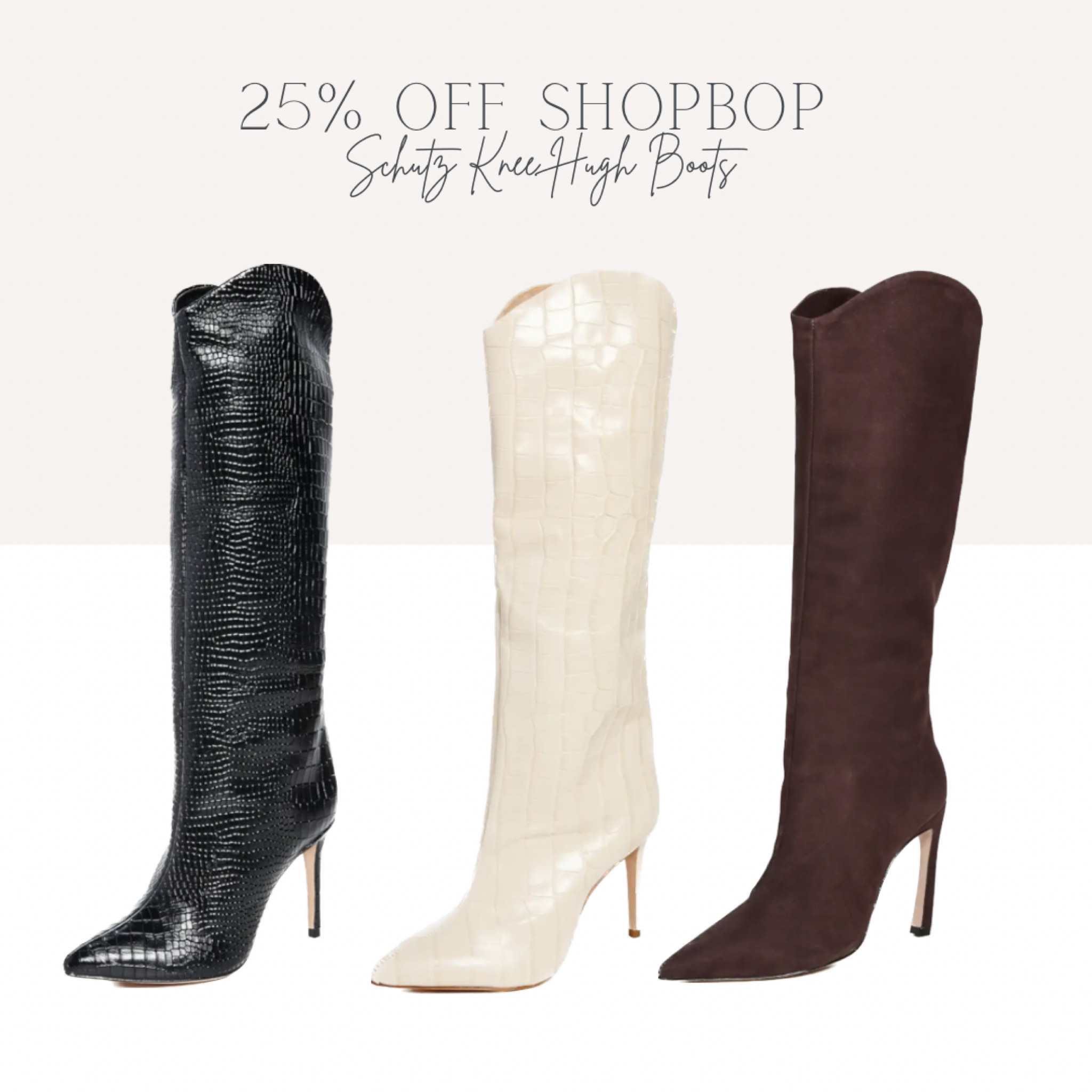 Schutz knee high boots on sale for 25% off! Order before they sell out!!! 

#LTKCyberWeek #LTKshoecrush #LTKsalealert