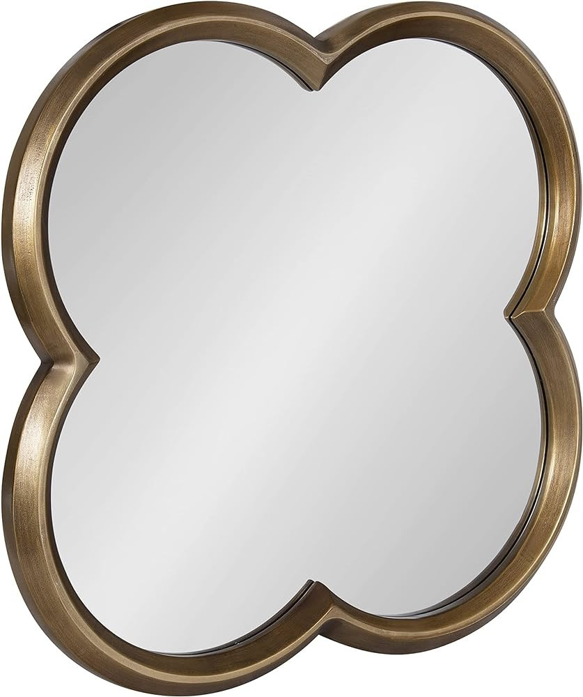 Kate and Laurel Krisi Traditional Scalloped Wall Mirror, 28 x 28, Gold, Decorative Clover Shaped ... | Amazon (US)