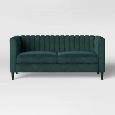 71" Calais Sofa with Channel Tufting Green - Project 62™ | Target