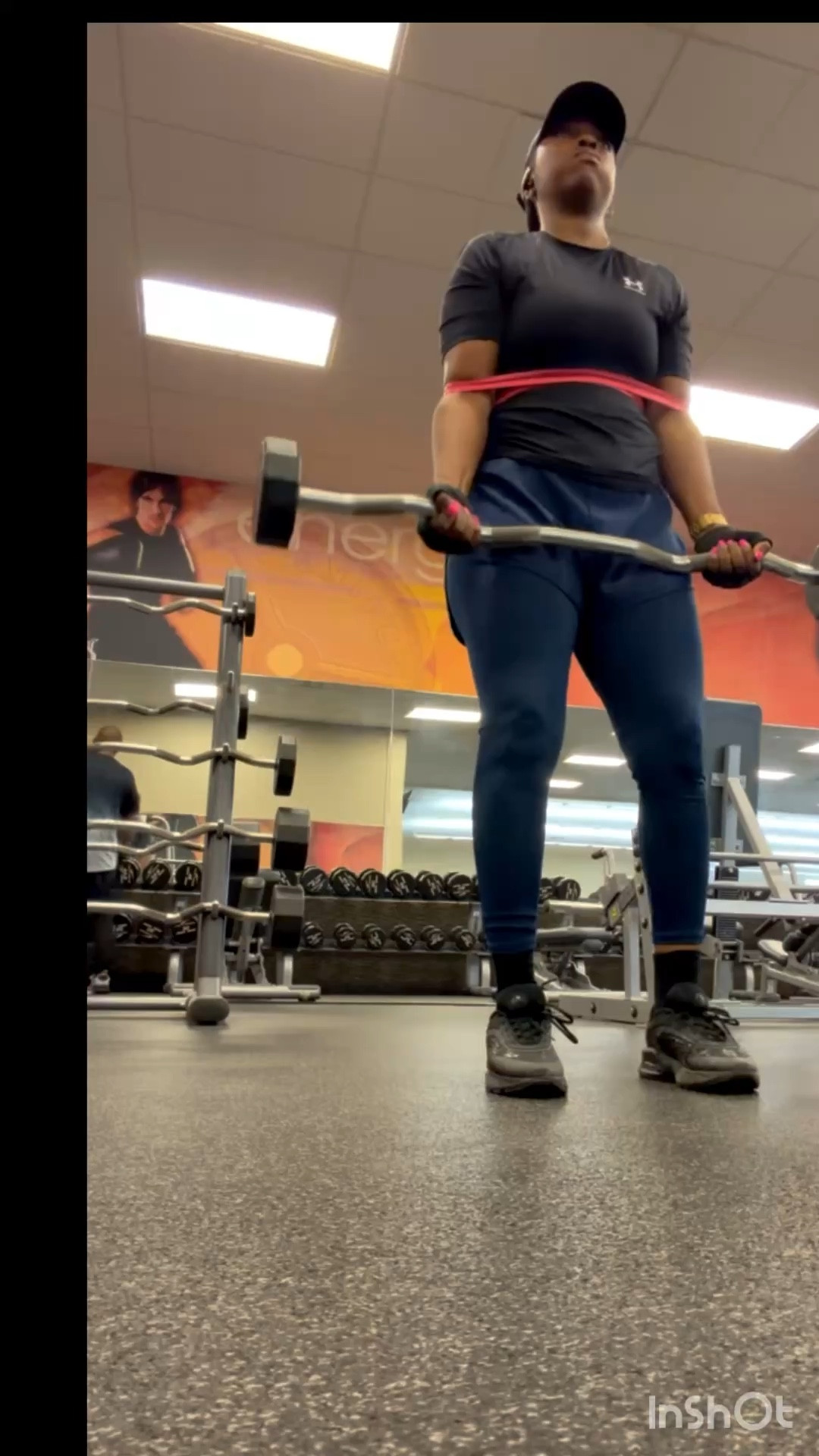 The resistance band helps me keep my form  

#LTKActive #LTKOver40 #LTKfitnessgoals