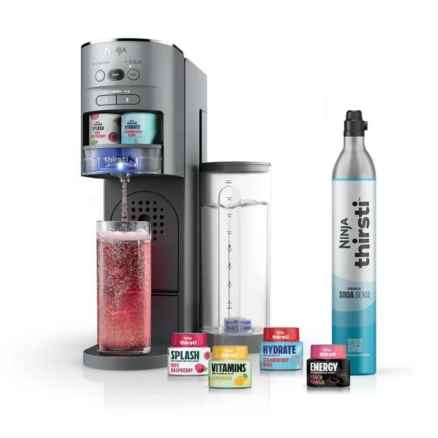 Ninja Thirsti Drink System Complete Still & Sparkling Customization Drink Kit with CO2 Canister, ... | Walmart (US)
