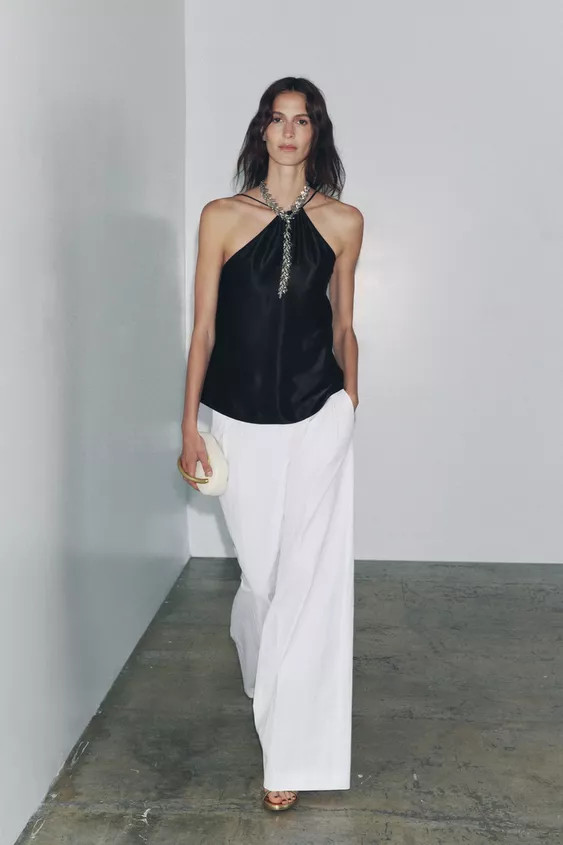 ZW COLLECTION HALTER TOP | Zara UK