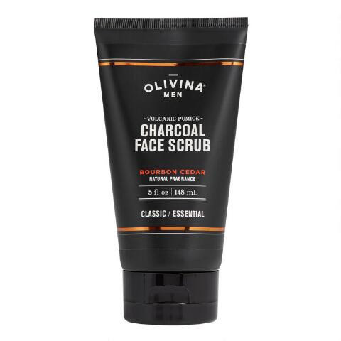 Olivina Men's Bourbon Cedar Charcoal Face Scrub | World Market