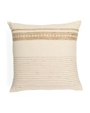 22x22 Handmade Cotton And Wool Pillow | Marshalls