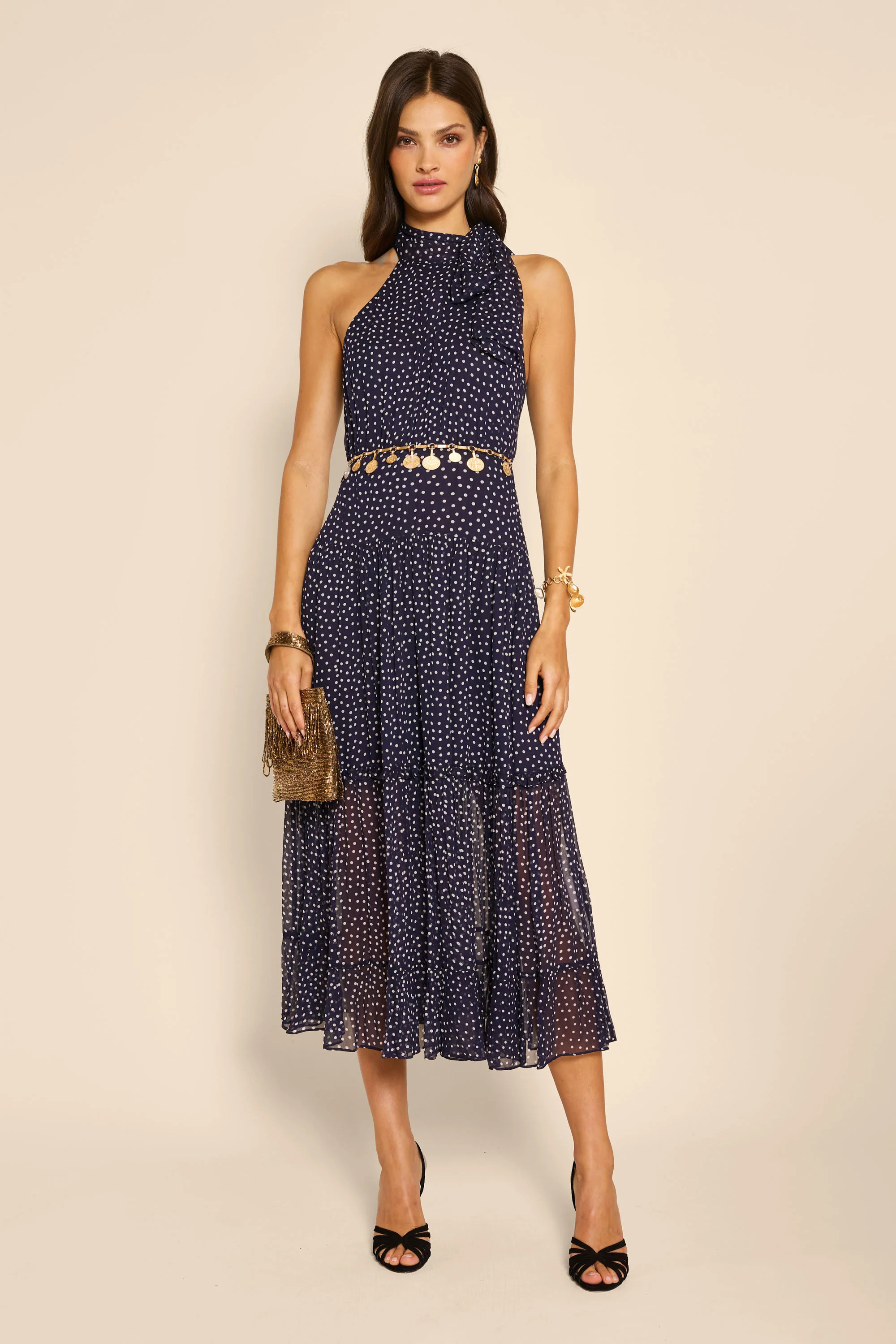 Abi - Mini Navy Polka Dot | Rixo